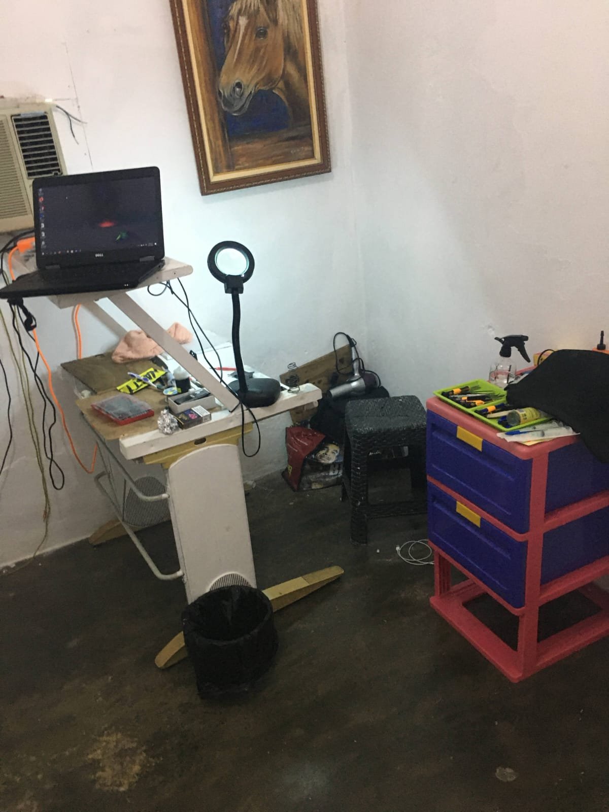 Primera mesa de trabajo de Alexander Cruz en 2020